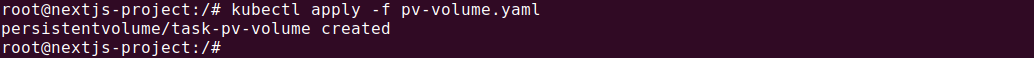 Kubernetes YAML command line: Create PV