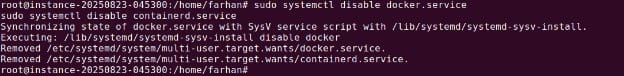 Disabling automatic startup