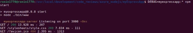 Starting the development server