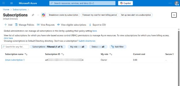 An active Azure subscription