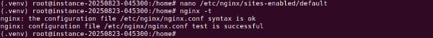 Testing the NGINX configuration