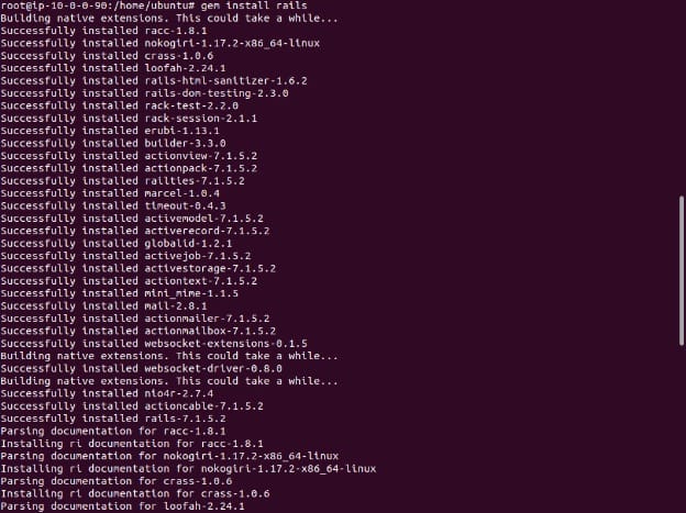 Installing Rails with gem