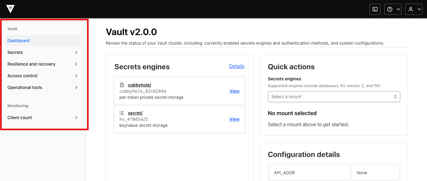 HashiCorp Vault screenshot