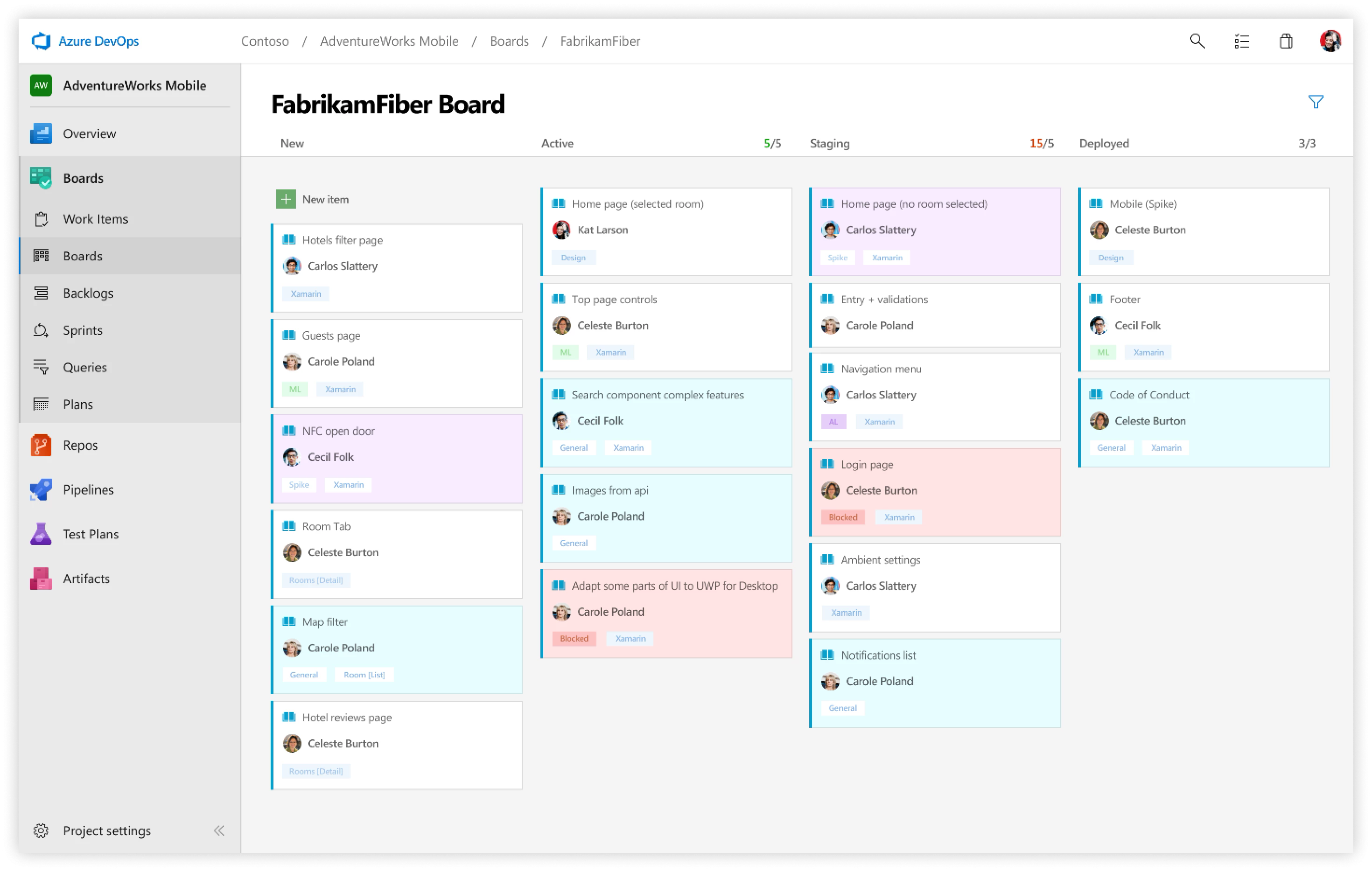 Azure DevOps work item management