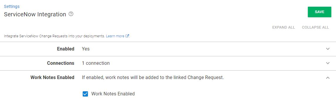 ServiceNow Integration Enable Work Notes