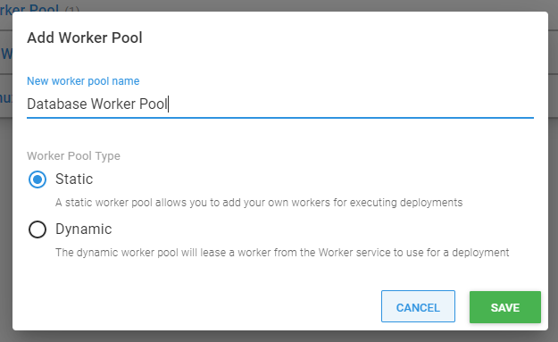 Create worker pool modal