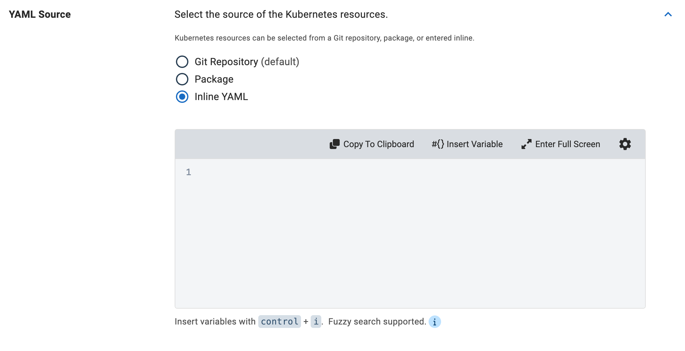 Deploy Raw Kubernetes YAML with an Inline Script