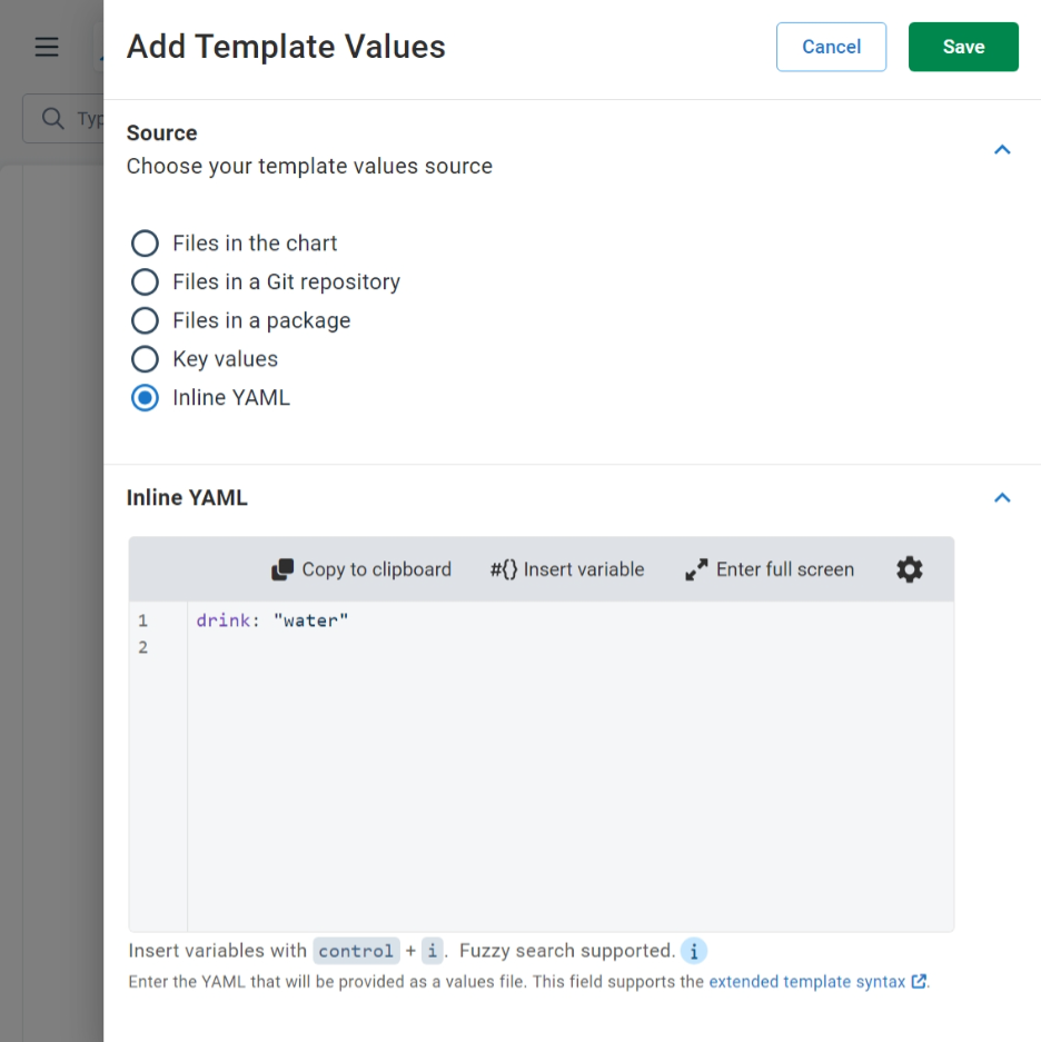 Template Values