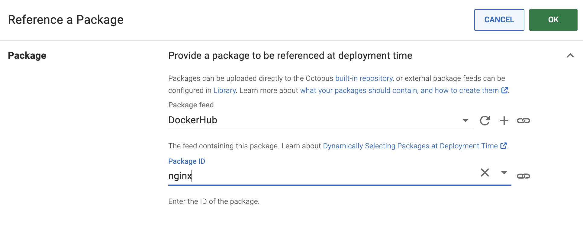 Reference a package