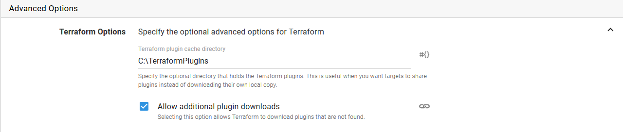 Terraform Advanced Options