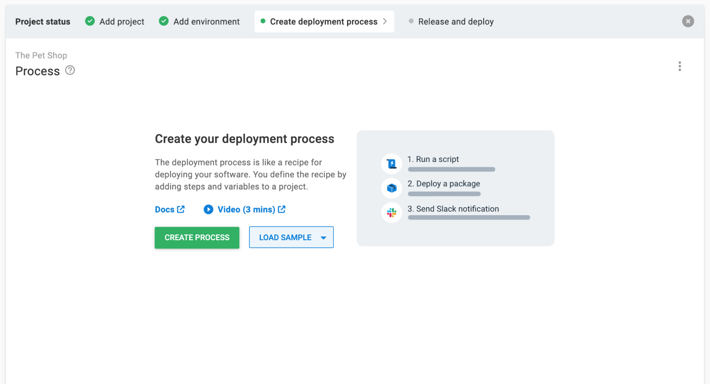 Create deployment process