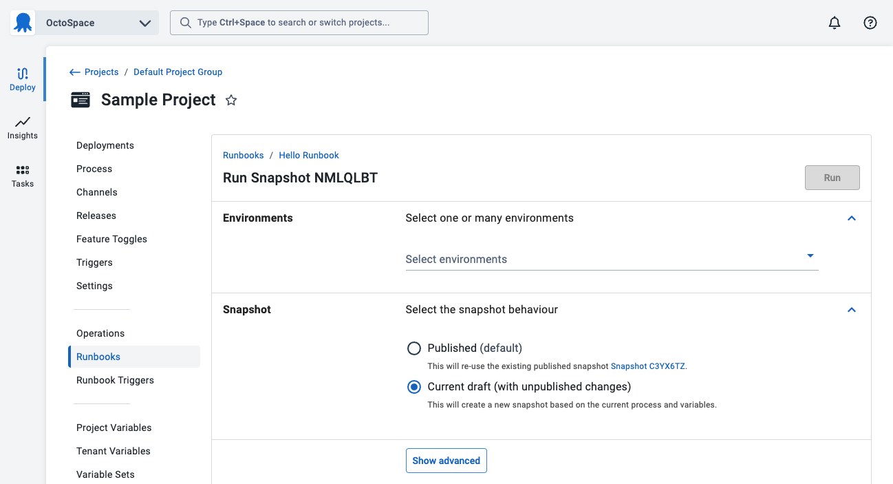 Running a runbook after it was published and changes were detected