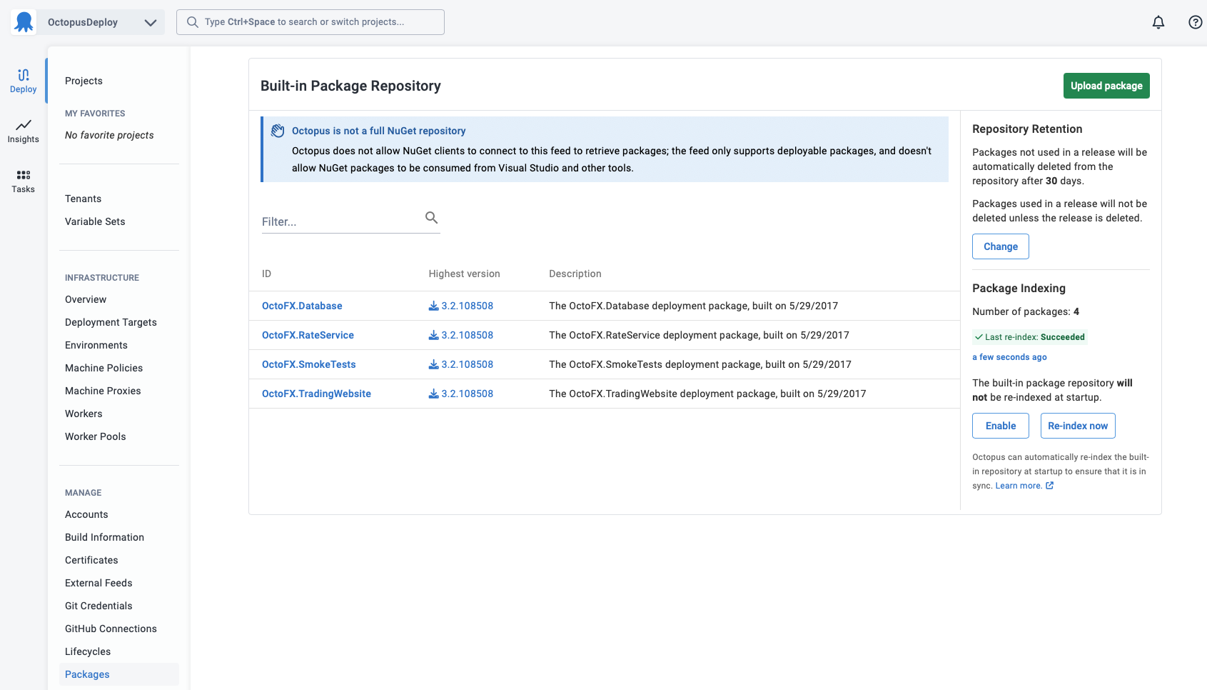 The Built-in Package Repository