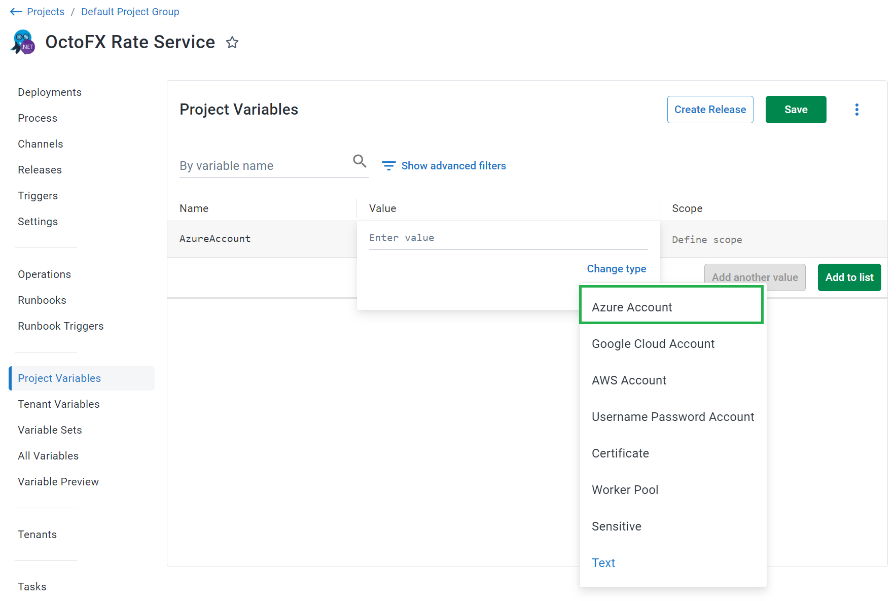 AWS Account variable