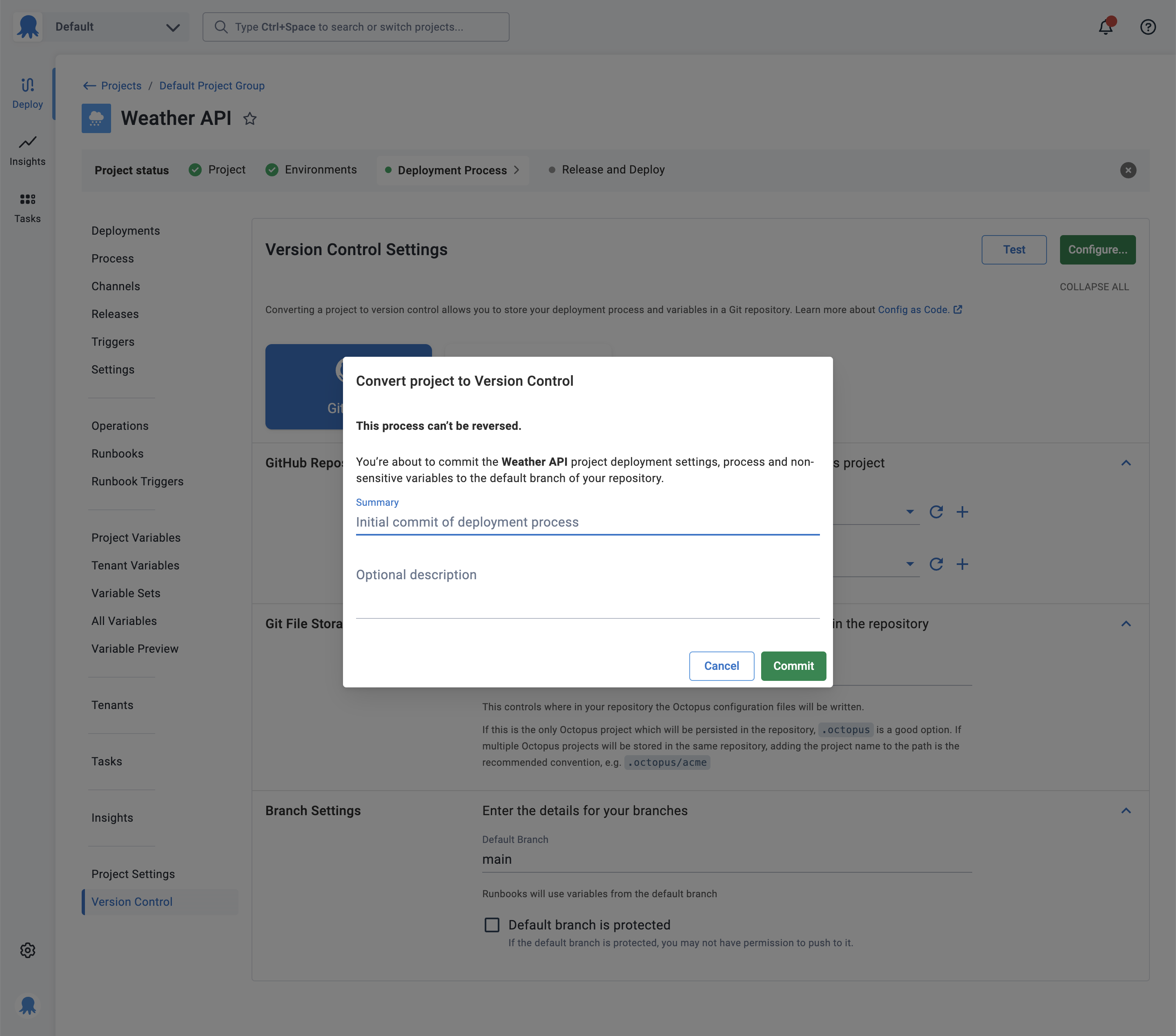 configuring version control