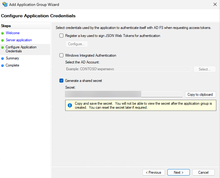 Generate a shared secret