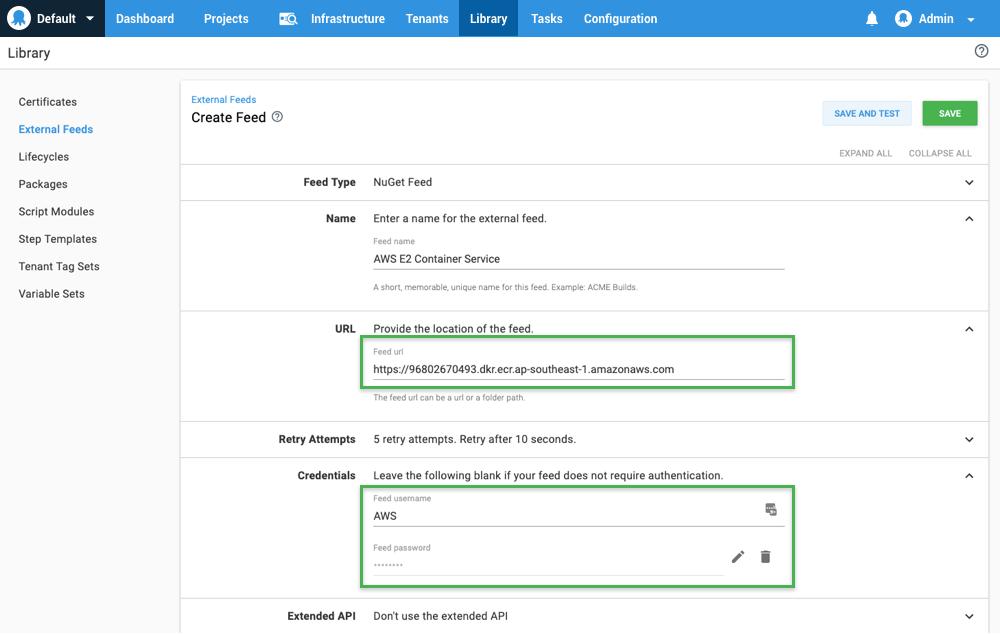 AWS EC2 Container Service Registry Feed