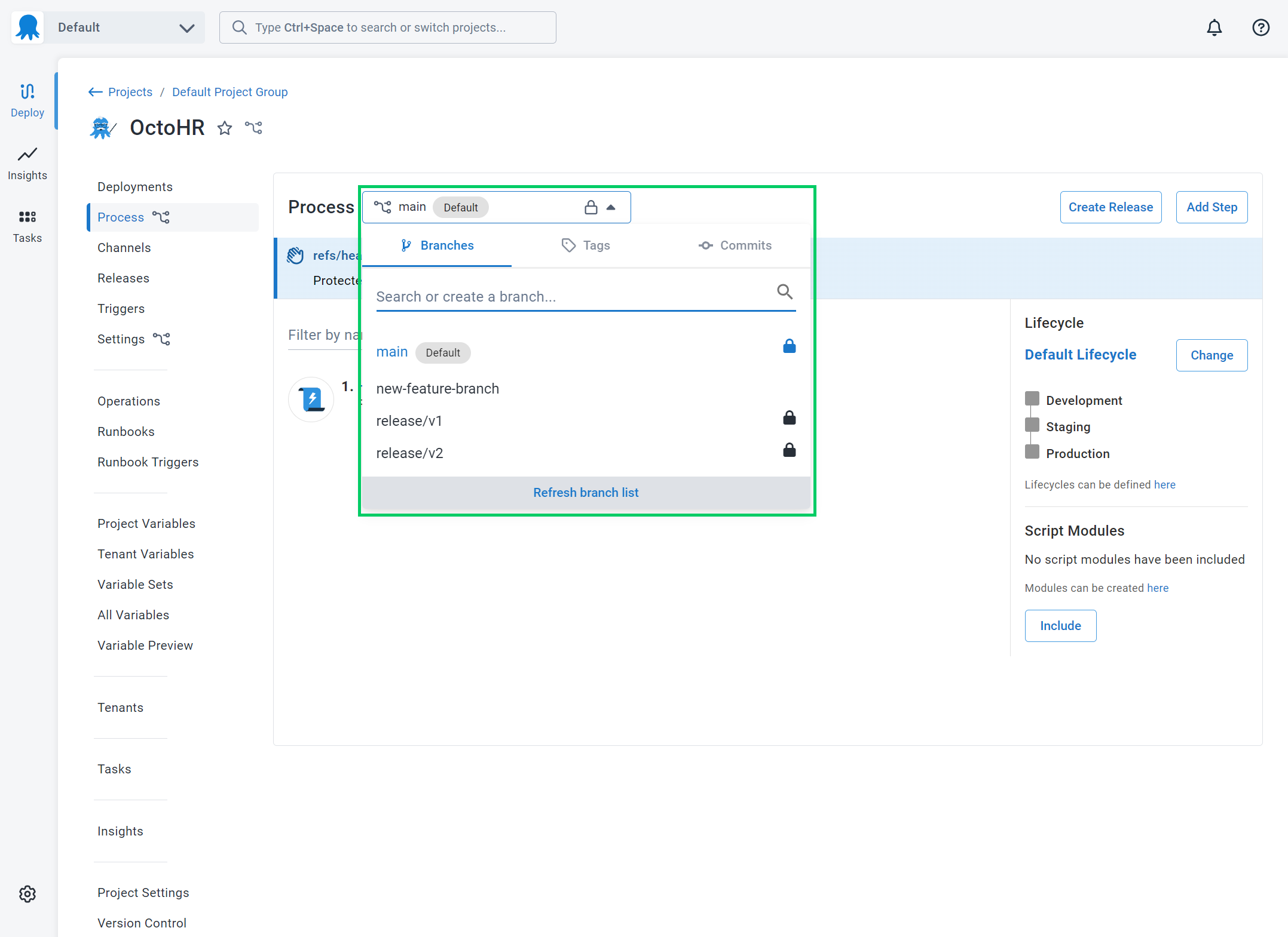 branch-switcher protected-branches user-interface