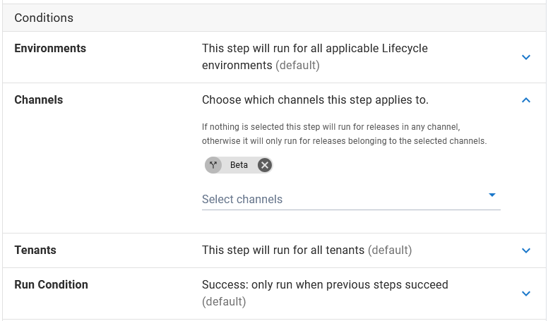 Step channel condition