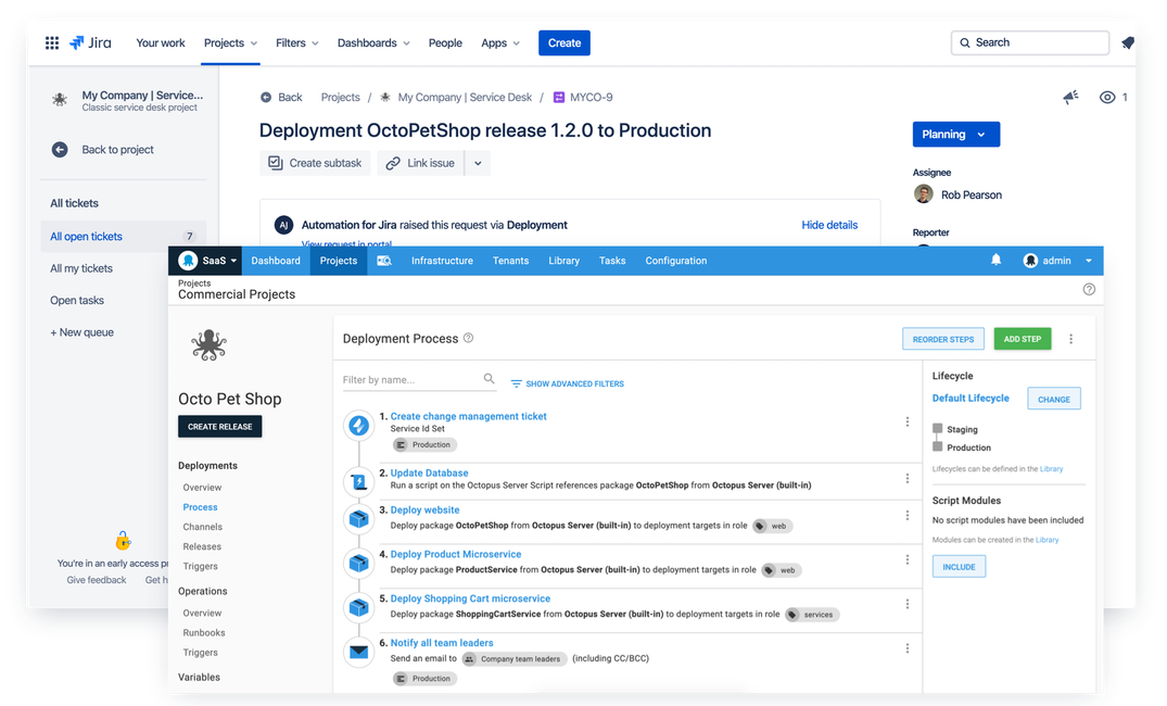 Automatic Change Requests with Jira Service Desk